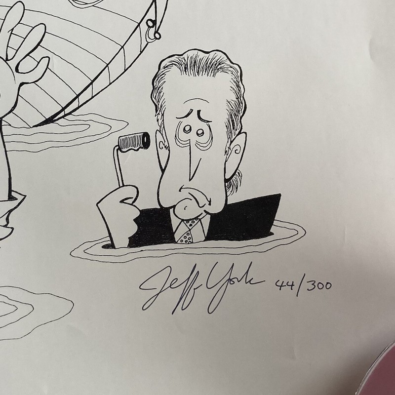 John York Hand Drawn MovieCharactures 23” x 31” Picture #44/300 Signed by Artist gallery
