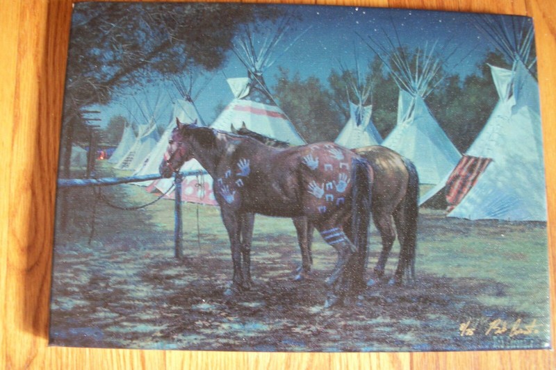 Bob Coronado LE Giclee – Relay Horses in Camp, Crow Fair 2000 – GWS No. 8/75
