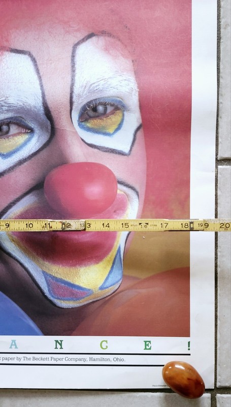 Vintage Clown Poster Enhance Lithograph Paper Company Advertising 20x24" gallery