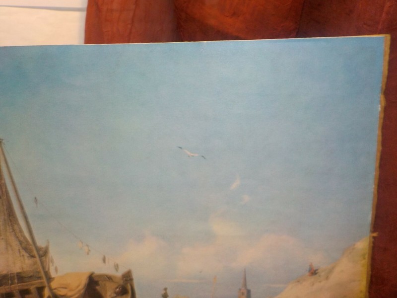 Antique Lithograph Andreas Achenbach Printed in France Large 14x19" Thick Paper gallery