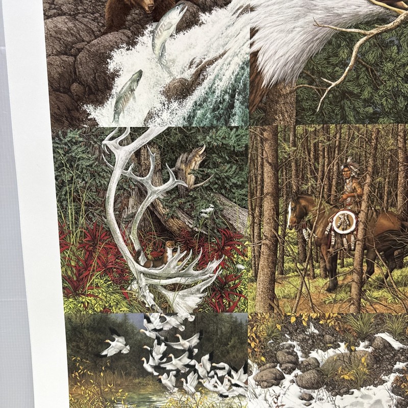 Bev Doolittle "Sacred Circle" Large Print Art Unframed Signed Numbered ~26"x26" gallery