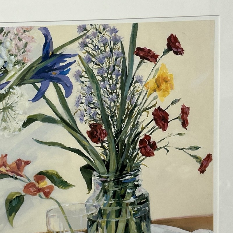 Lucille Berrill Paulsen 1990 Signed Art Print Still Life Summer Pleasures NY gallery