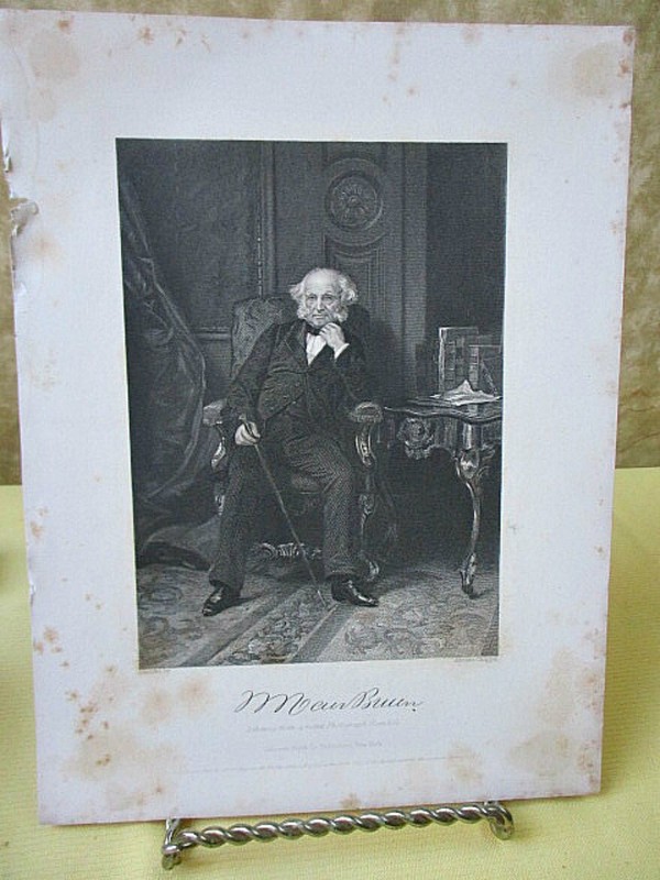 Vintage Print,PORTRAIT,MARTIN VAN BUREN,#2,Johnson,Fry,1862