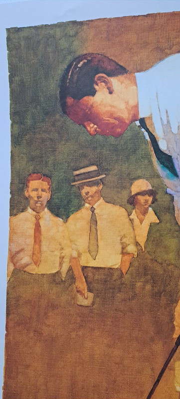 ARTIST SIGNED Bart Forbes poster print " The Stroke " Golf art vintage gallery
