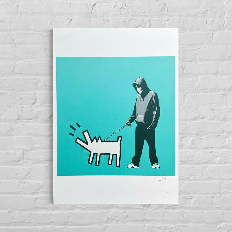 Banksy Barking Dog Lithograph on Arches 300gsm 16.5x23in (42×59 cm)