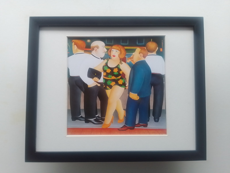 Beryl Cook print ‘Bouncers Back’ FRAMED
