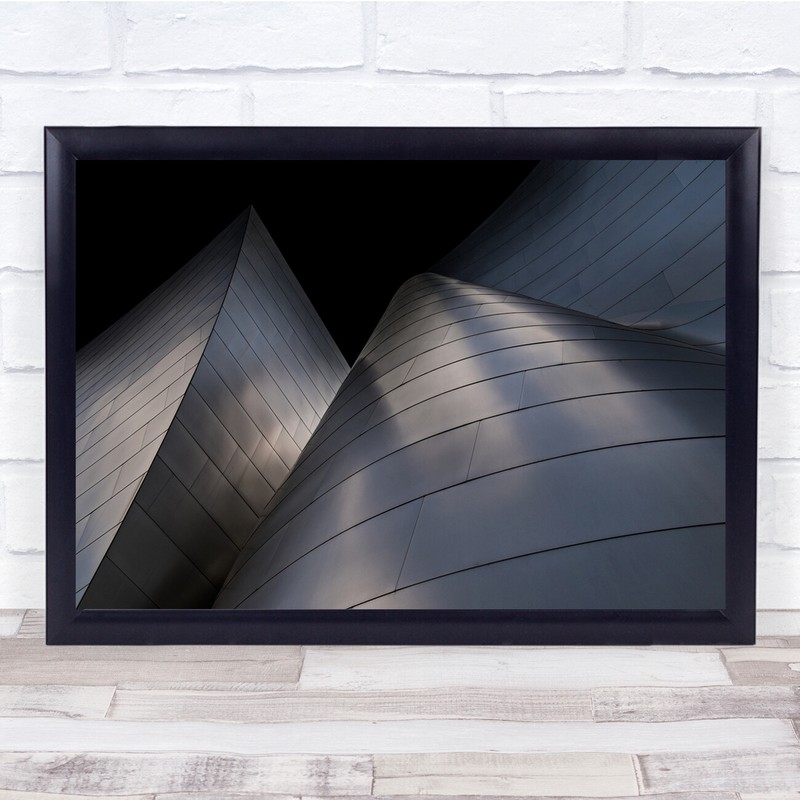 Architecture Downtown building looking up Wall Art Print