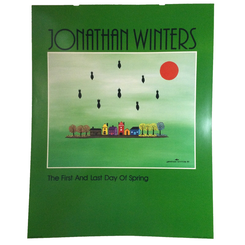 Comedian Jonathan Winters Limited Ed Pop Art Poster Print Vintage 1983 Spring