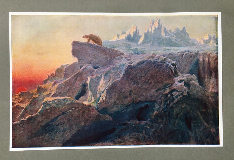 Beyond Man's Footsteps by Briton Riviere - Antique Print 1902 gallery