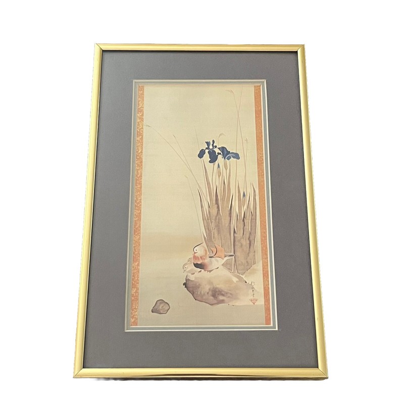 Iris and Mandarin Ducks -Sakai Hōitsu Japan Edo Rinpa Waterscape Asia Print