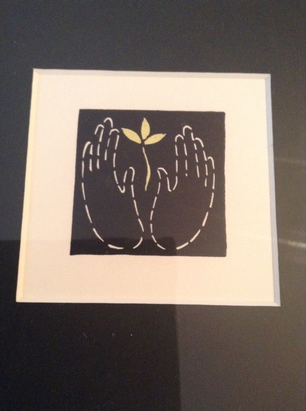 16" BY 12" FRAMED MARVIN HILL 4-BLOCK PRINT BLACK/WHITE SIGNED "ELEMENTS" 13/40 gallery