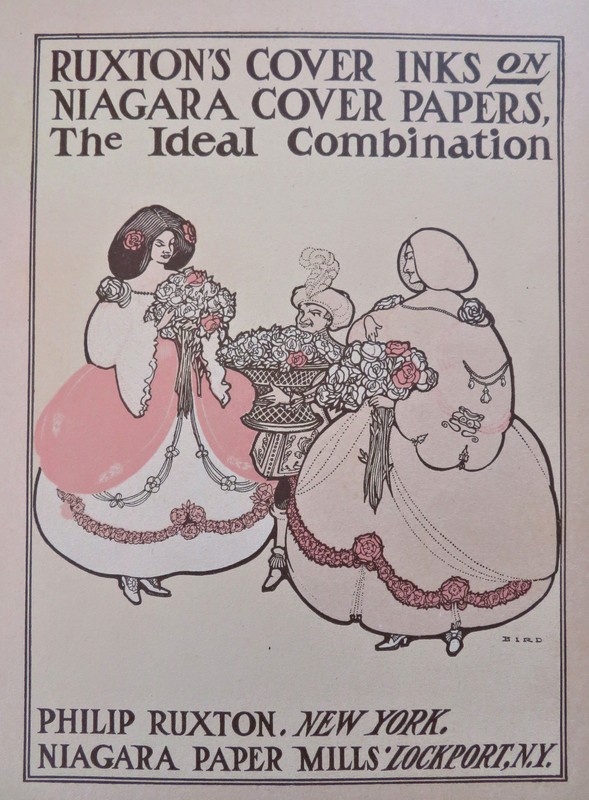 Printing Ink & Paper 1902 Bird poster print Art Nouveau Fashionable Women