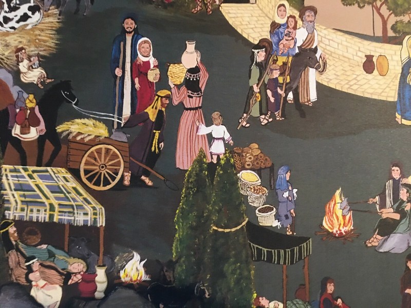 OH LITTLE TOWN OF BETHLEHEM by Deneille Moes Folk Art Signed Ltd Ed Lithograph gallery