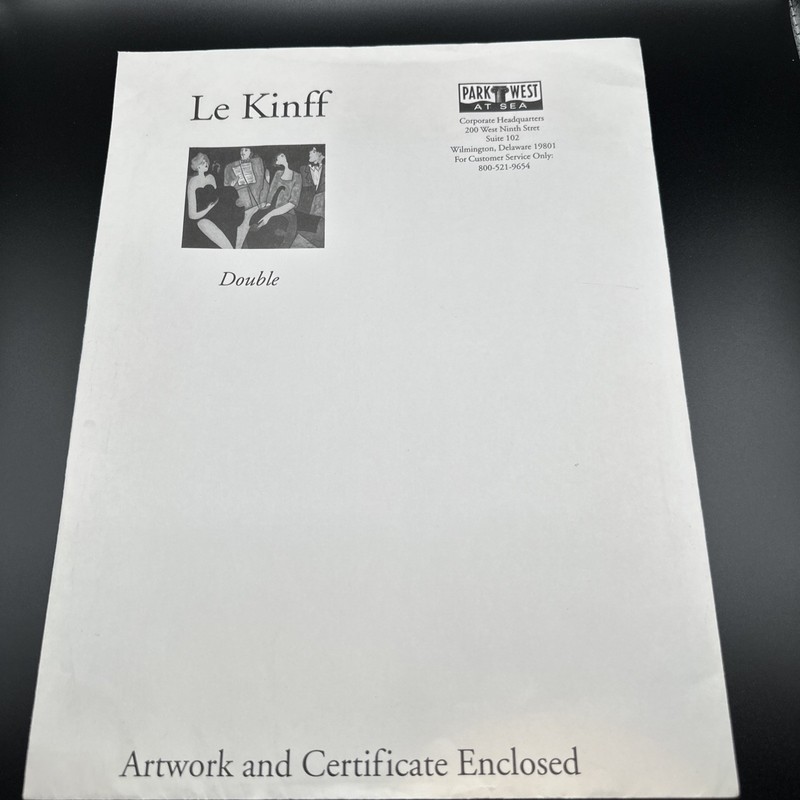 Double Linda Le Kinff Seriolithograph 8 5/8 X 7 1/4in COA and biography included gallery