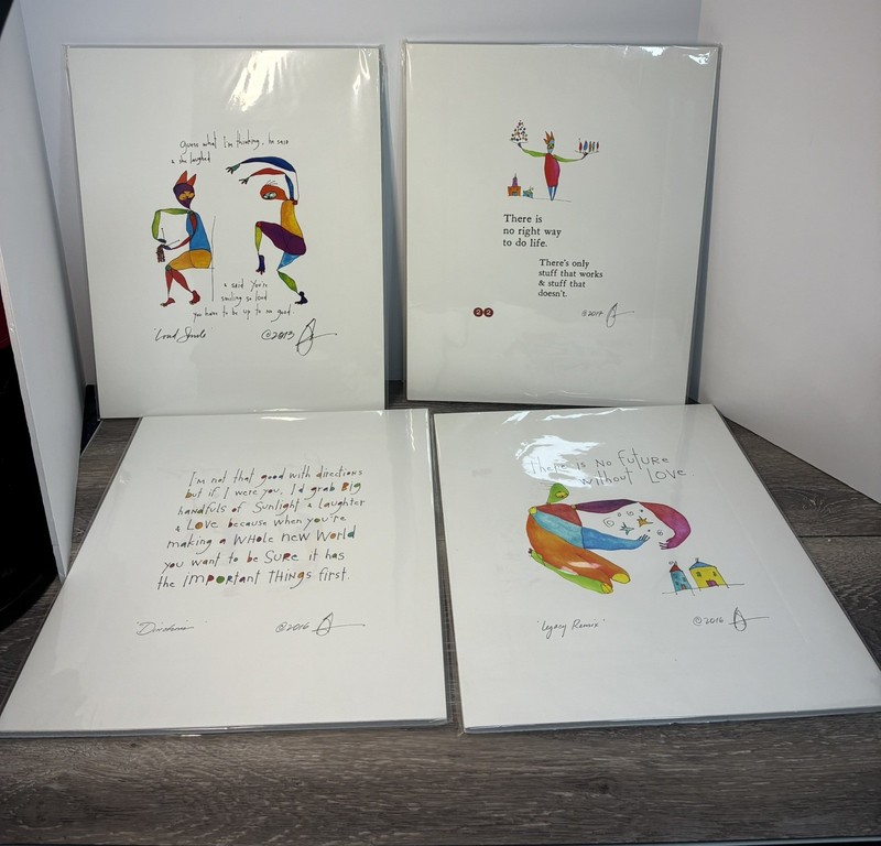 Brian Andreas ‘Story People’ Prints Set Of 4 2013-2016(x2)-2017 sealed