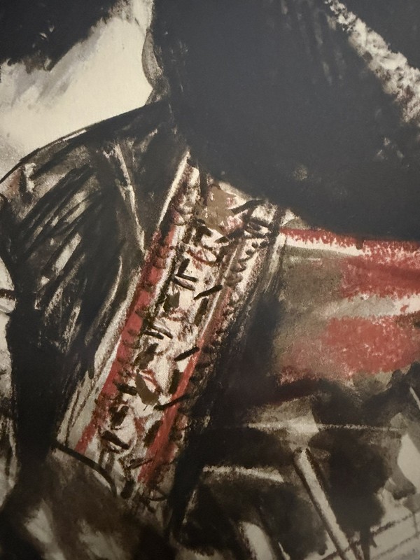 Ronnie Wood "Get Up Stand Up" Red framed inhanced print gallery