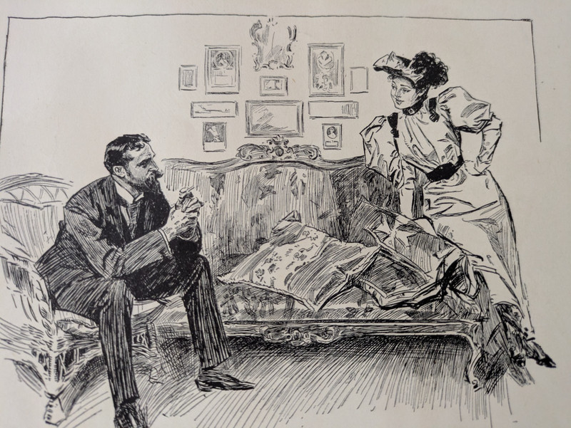 1900 "The Heroic Sex" "Hard To Get Him Back" Charles Gibson Girl Print 17x11" gallery