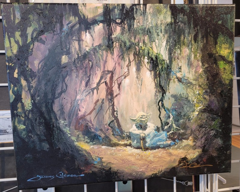 Meditation Yoda Star Wars Limited Edition Giclee Print on Canvas James Coleman