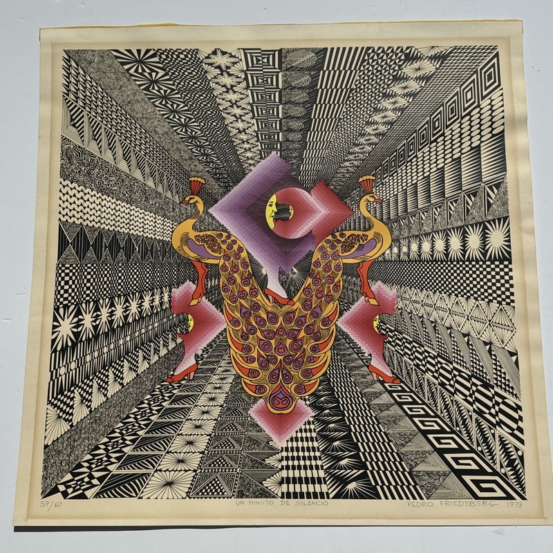 PEDRO FRIEDEBERG SERIGRAPH SILKSCREEN SIGNED LIMITED POP OP MEXICAN FAMOUS RARE