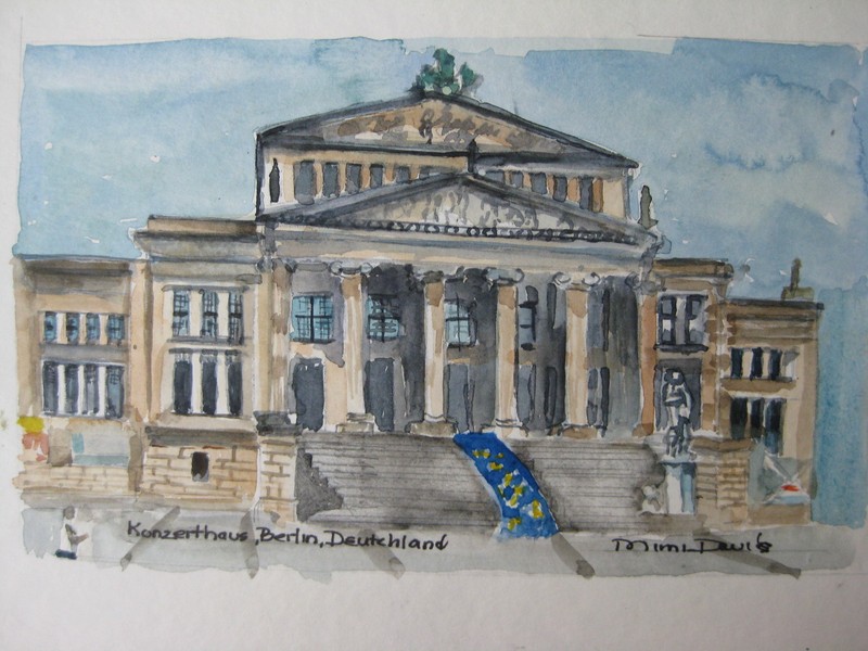 Konzerthaus, Berlin,Deutschland / W/C PRINT / 8 1 /2" X 11"(image 7" X 4 1/2")