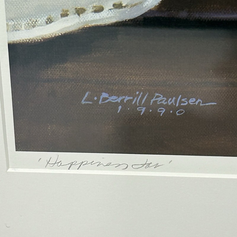 Lucille Berrill Paulsen 1990 Signed Art Print Still Life Summer Pleasures NY gallery