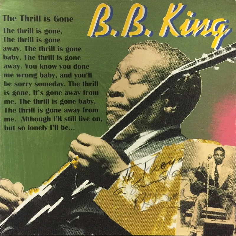 STEVE KAUFMAN «BB KING» | SIGNED & DEDICATED EMBELLISHED CANVAS | MAKE AN OFFER