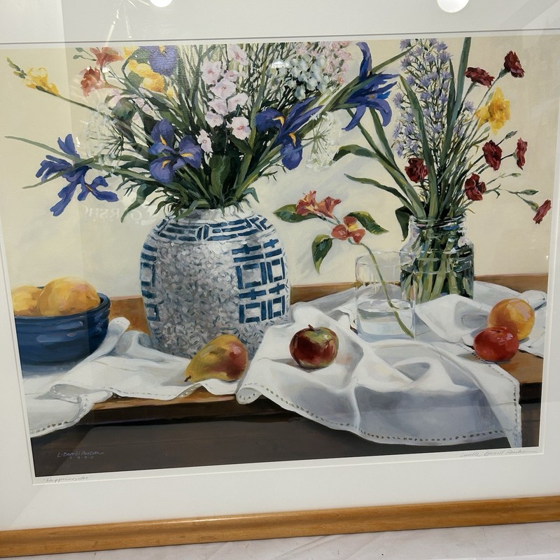Lucille Berrill Paulsen 1990 Signed Art Print Still Life Summer Pleasures NY gallery
