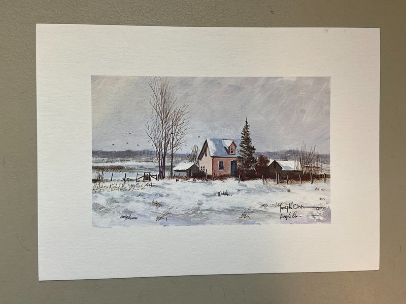 Joseph Orr Limited Edition /1500 Signed Country Farmstead Print 8″ x 11″