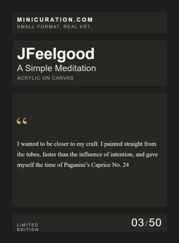A Simple Meditation ACEO Art Card Ltd Ed 3/50 | JFeelgood | Acrylic | Mag Case gallery