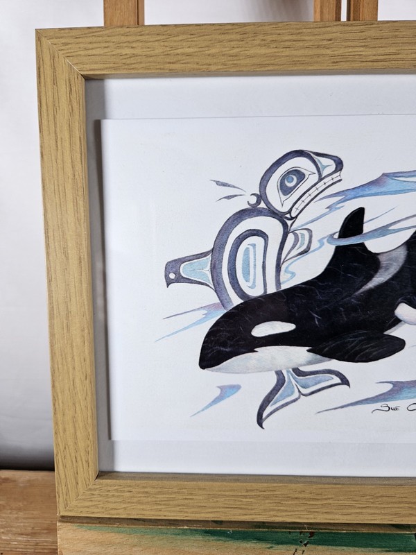 SUE COLEMAN “FAMILY TIDES” ORCA WHALES PACIFIC NORTHWEST ART FRAMED PRINT CANADA gallery