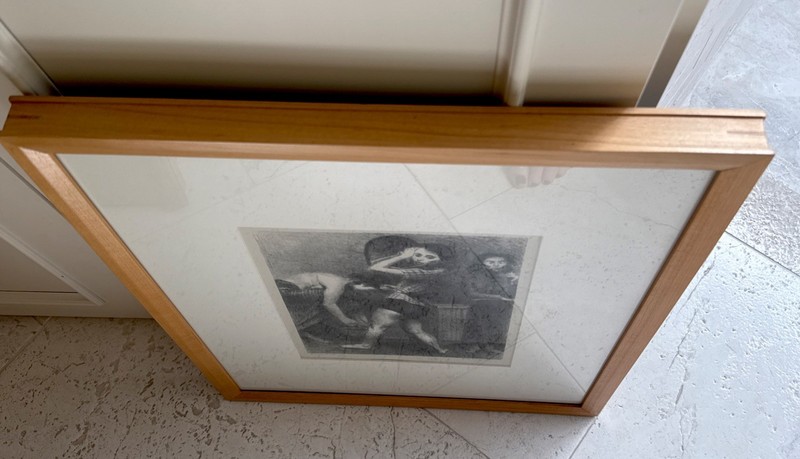Raphael Soyer, "Backstage" Framed Print signed in Plate and on paper gallery