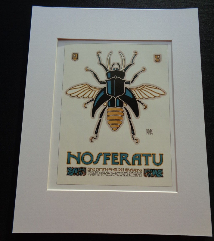 David Lance Goines Nosferatu Opera Insect PFA Poster Matted Print