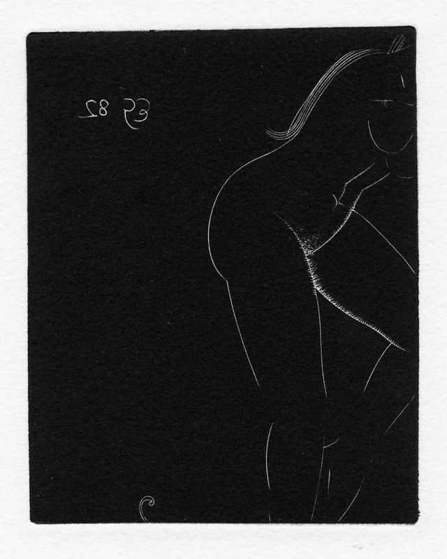 Eric Gill 1882-1940, Yahoo 1926, copper engraving printed plano