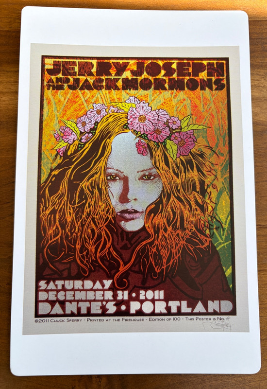 Chuck Sperry 2011 Jerry Joseph & The Jackmormons Concert Poster Print Card
