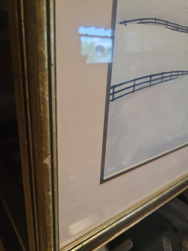 Winter In Kentucky Print Framed Matted 31x21 Signed J Smith Tranquility gallery
