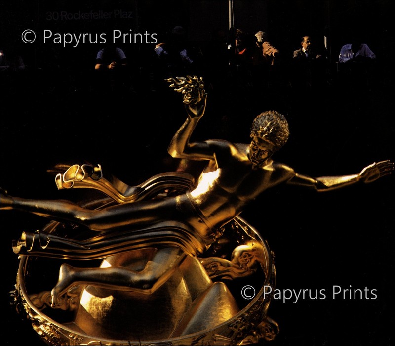 1983 Vintage Print Prometheus Statue Rockefeller Center New York City NYC