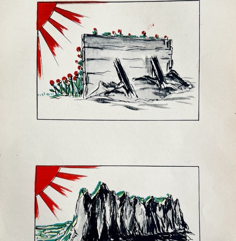 1932 Sun Exposure Van Loon Interpretive Art Print Lithograph History Antique