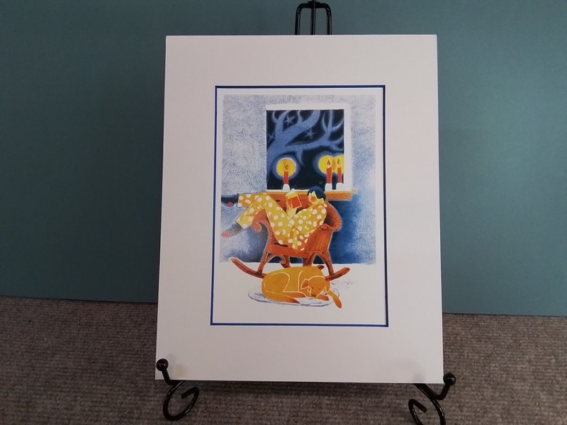 Rie Munoz New Custom Matted Art Card Lithograph «POWER OUTAGE, ORCAS»