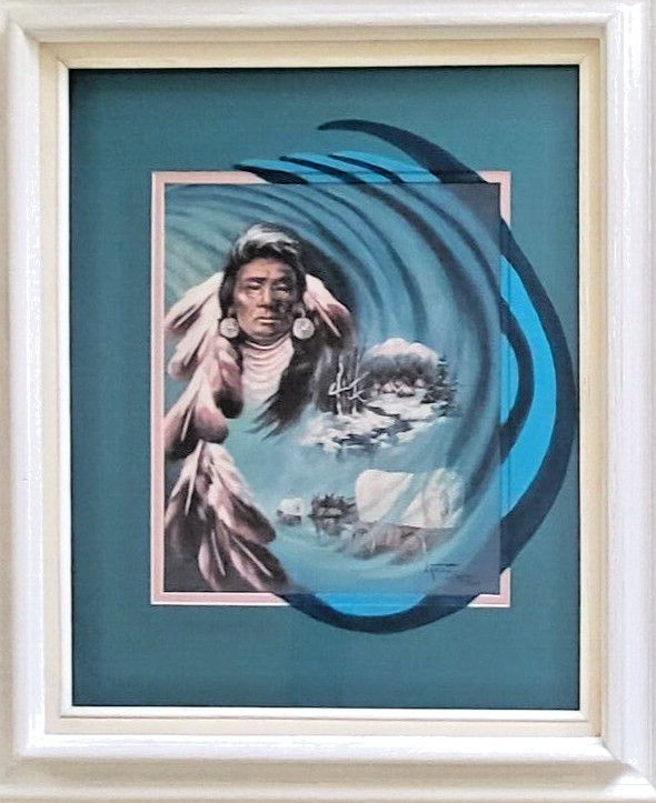 Artist Valencia Lance Signed Print Come Into My Circle #40/520 COA 26 x 22 in.