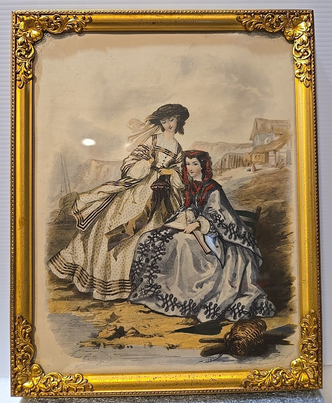Vintage Framed Victorian Le Mode Illustree Anais Toudouze 122 French Print 10x8"