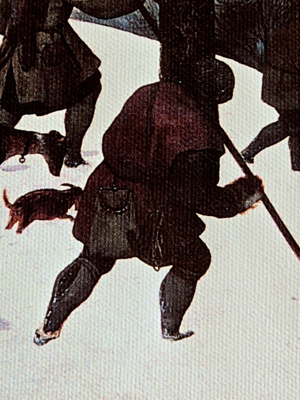Bruegel Hunters in the Snow Winter Landscape Canvas Print - Excellent Condition gallery