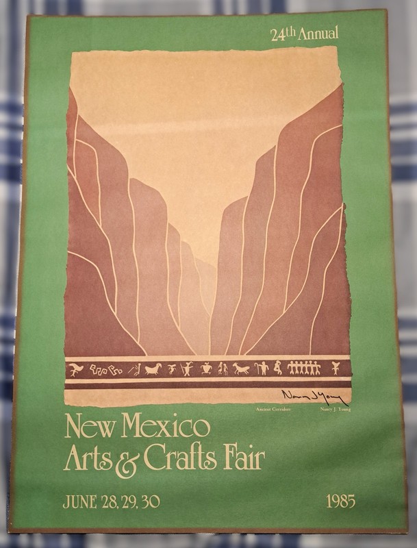 Nancy J. Young "Ancient Corridors" Signed Print Poster 1985 NM Arts Crafts Fair