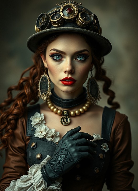 STEAMPUNK ARISTOCRAT ANIMEWAIFU S EXY 4×6 Print Fantasy Art 03222617