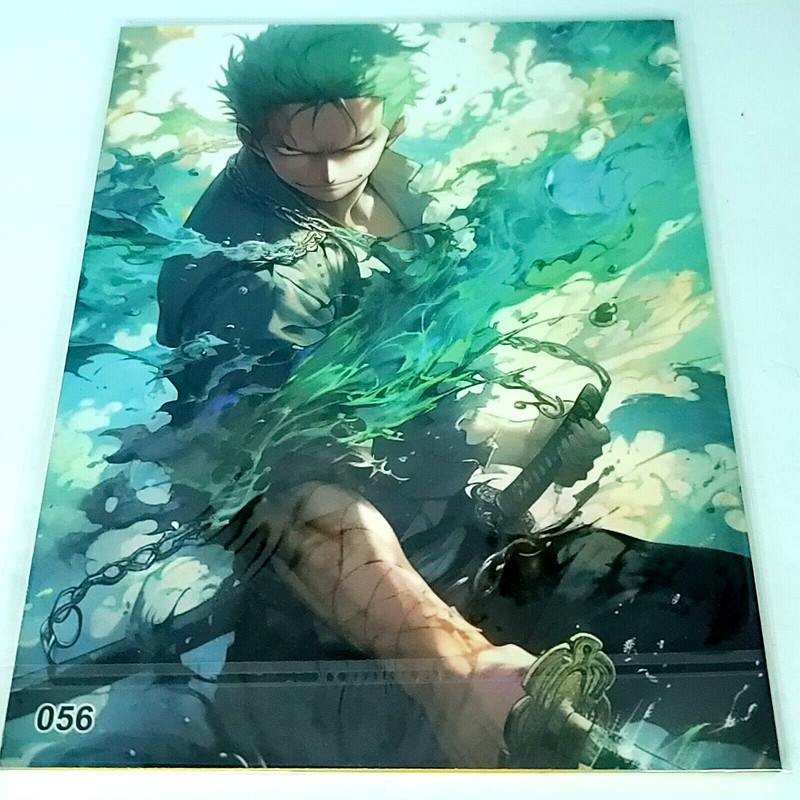Zoro #056 One Piece Double-sided Art Board Oversize Size A4 8″ x 11″ Waifu Card