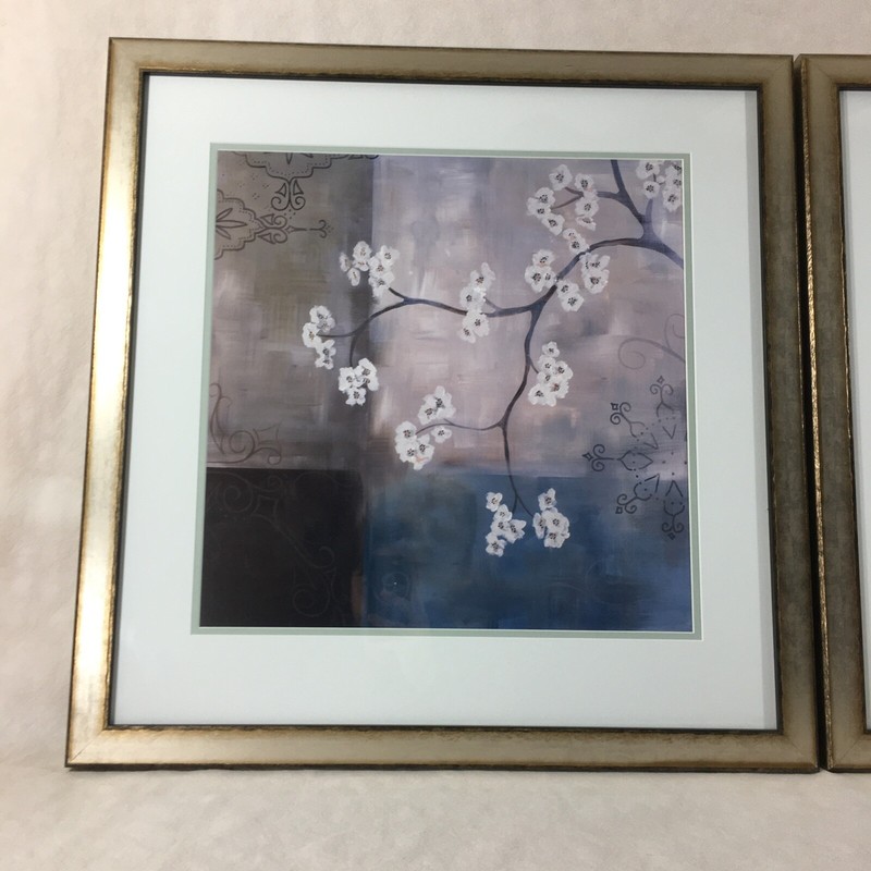 Spa Blossom I & II Laurie Maitland Framed Print 2-Piece Set 26" x 26" Frame gallery