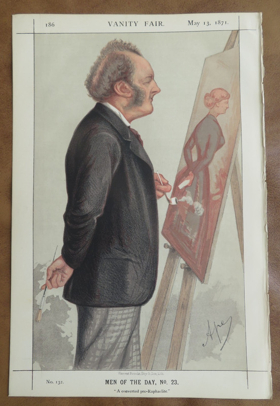 Antique Vanity Fair Color Lithograph Men of the Day John Everett Millais 1871