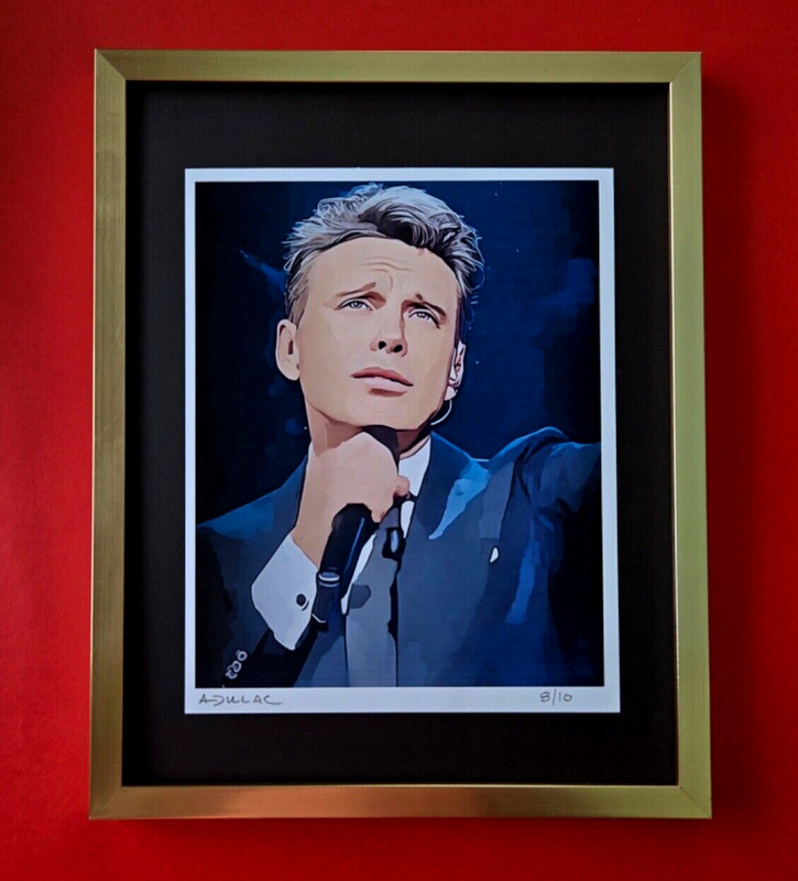 ALEXANDER DULAC + LUIS MIGUEL Hand Signed Authentic Print LtdEd of 10 COA