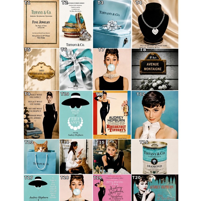 Set of 3 Fashion Wall Art Prints Blue Glam Gallery Decor Unframed Giclee gallery