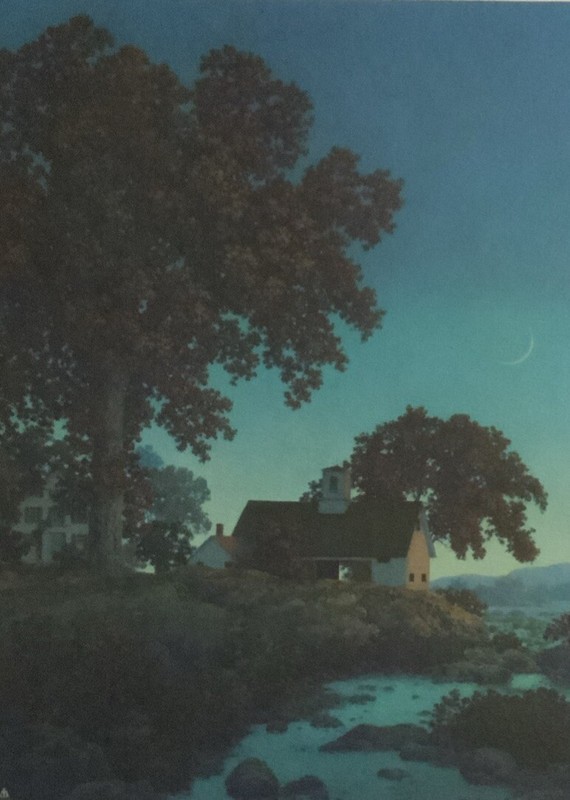 Maxfield Parrish’s “New Moon” - Unframed Commemorative Print 12”x 16” 1966 Mint gallery