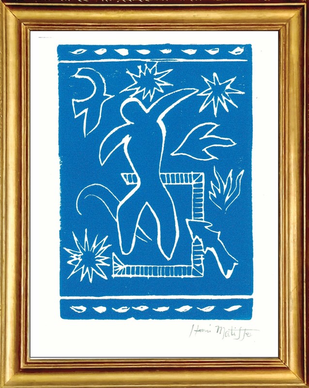 Henri Matisse Hand Signed Ltd Edition Print «Joyful Man» with COA (unframed)